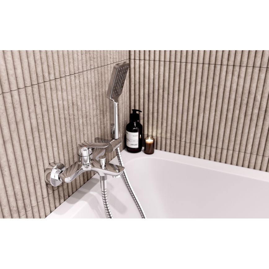 Novaservis - METALIA fürdőkád-szett csapteleppel, fényes króm