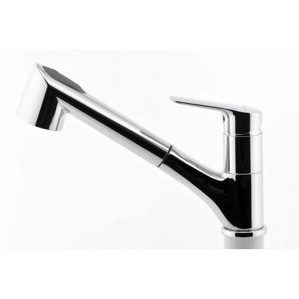 Novaservis - Mosogató csaptelep kihúzható zuhanyfejjel METALIA fényes króm