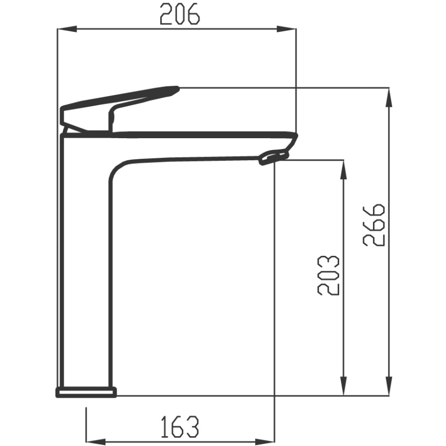 Novaservis - Mosdócsap METALIA 26,6 cm fényezett króm