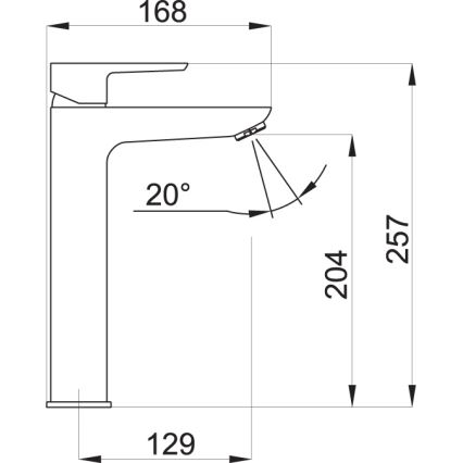 Novaservis - Mosdócsap METALIA ECO 25,7 cm fényezett króm