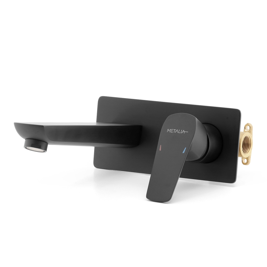 Novaservis - Mosdócsap rejtett beépítéshez METALIA ECO matt fekete