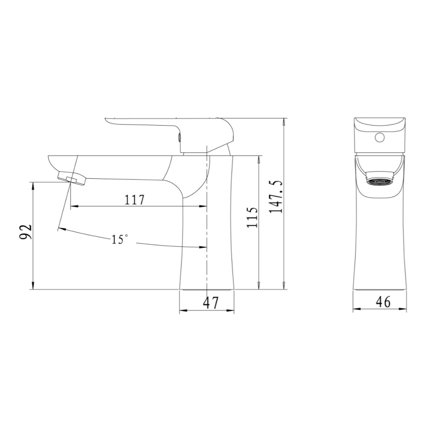 Novaservis - NOBLESS TINA mosdócsaptelep, fehér
