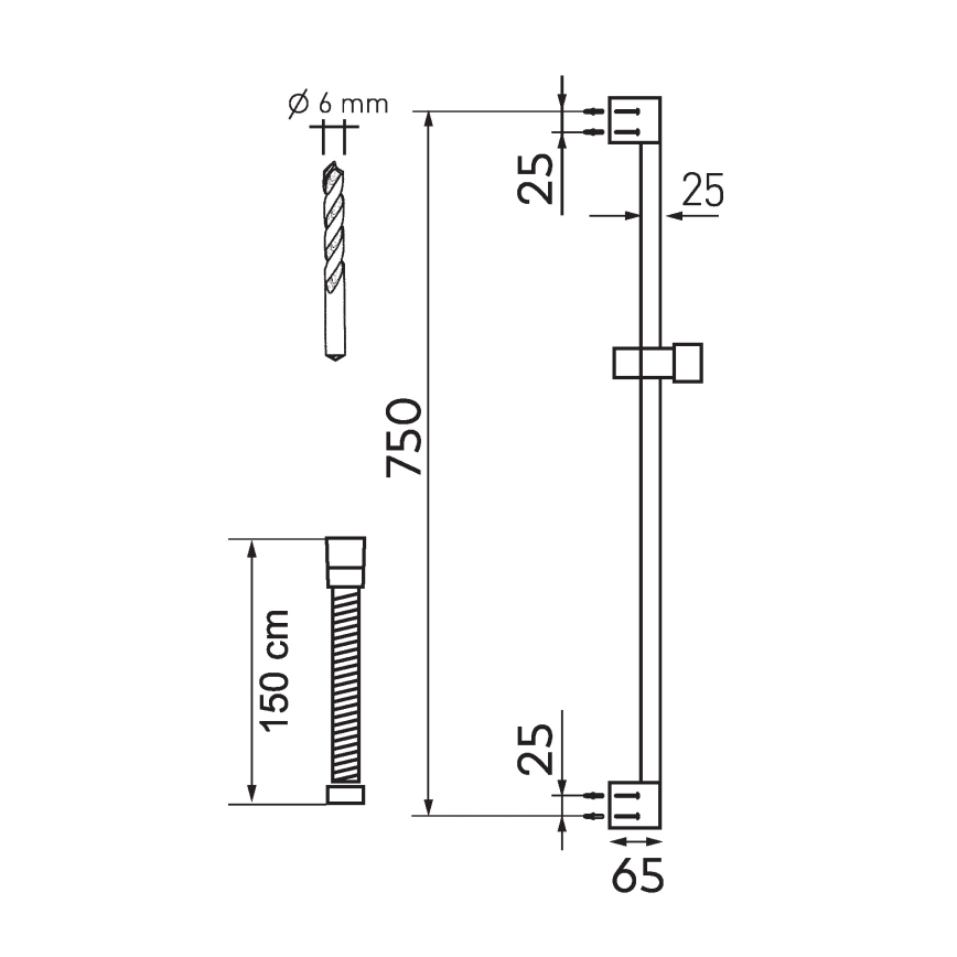 Novaservis - Zuhany készlet ECO fényezett króm