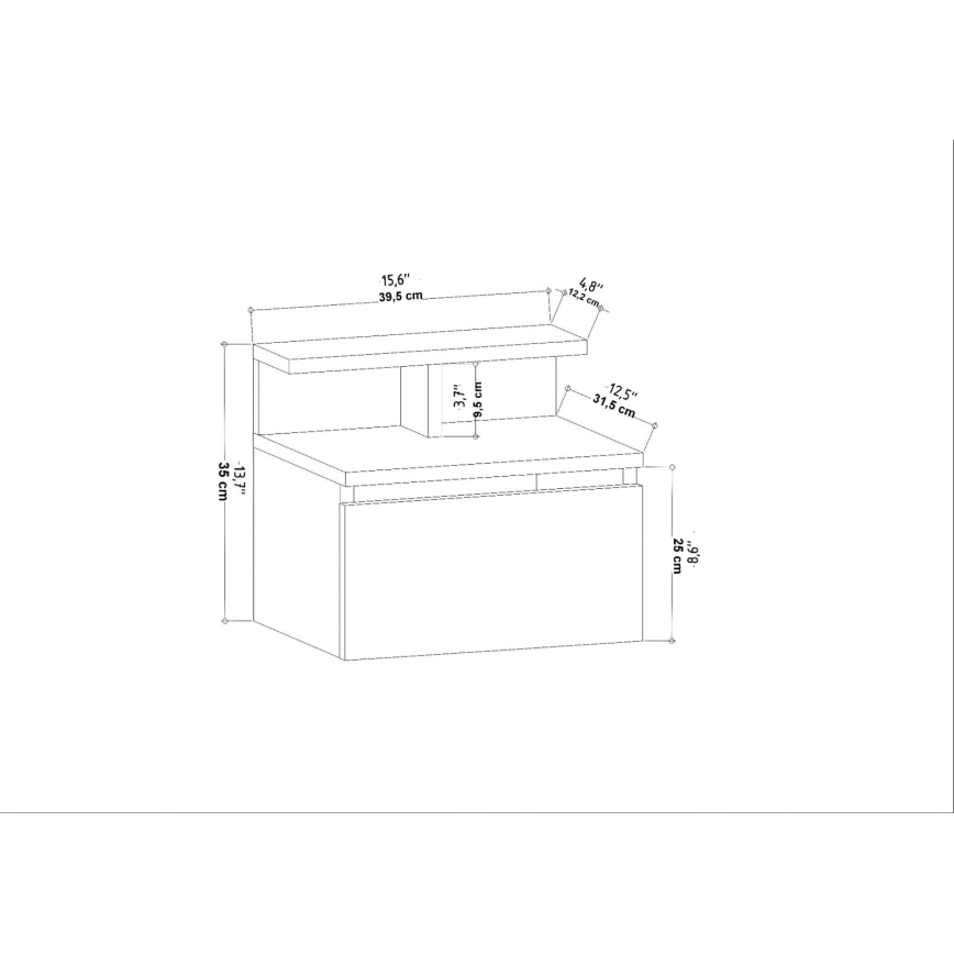 NOVEN éjjeliszekrény tölgy