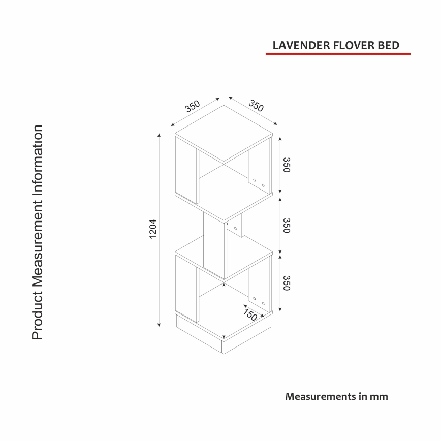Növénytartó LEVANDER 120,4x35 cm fehér