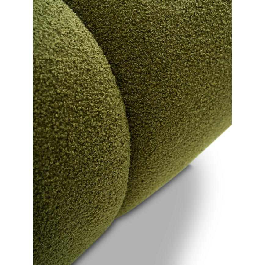 NUORO zöld, kihúzható háromszemélyes kanapé tárolórésszel