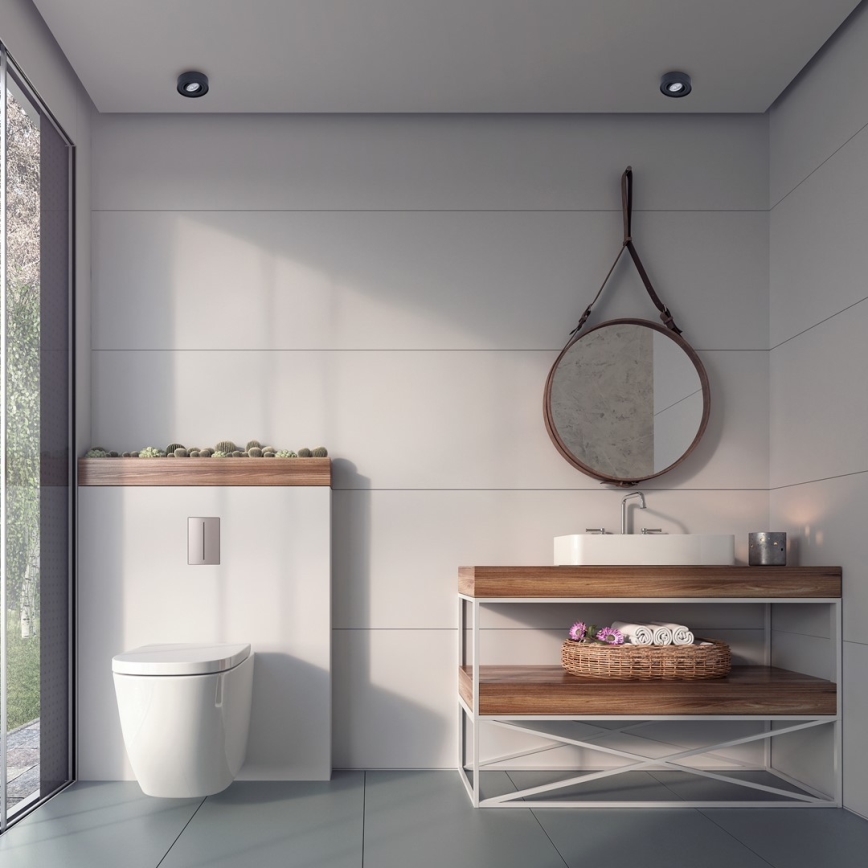 Beépíthető spotlámpa NUSA 1xGU5,3/MR16/50W/12V kerek fekete