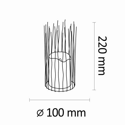 LED Kültéri dekorációs lámpa NYBORG LED/2xAA 22 cm IP44 meleg fehér