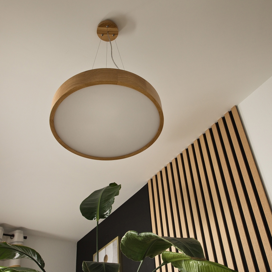 Függeszték kábelre OAK 3xE27/60W/230V tölgy ? 47,5 cm
