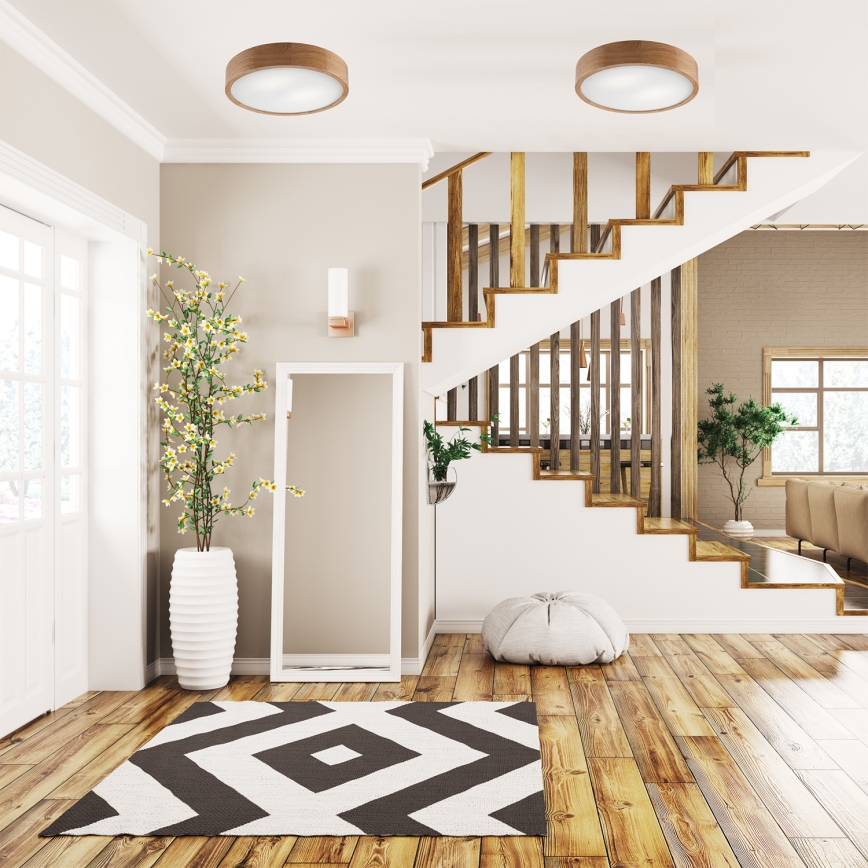 Mennyezeti lámpa OAK 2xE27/60W/230V tölgy ? 37,5 cm