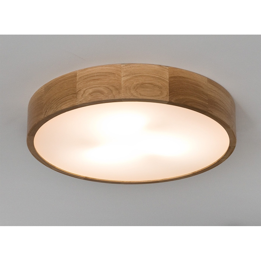 OAK mennyezeti lámpa 3xE27/60W/230V tölgy, Ø 47,5 cm