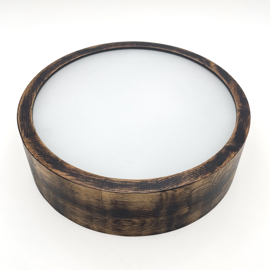 Mennyezeti lámpa OAK SMOKY 1xE27/15W/230V ? 27,5 cm tölgy/sötétbarna