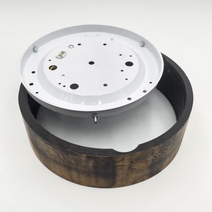 Mennyezeti lámpa OAK SMOKY 1xE27/15W/230V ? 27,5 cm tölgy/sötétbarna