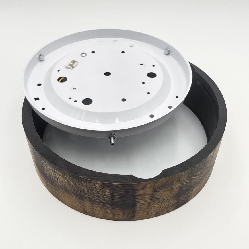Mennyezeti lámpa OAK SMOKY 1xE27/15W/230V ? 27,5 cm tölgy/sötétbarna