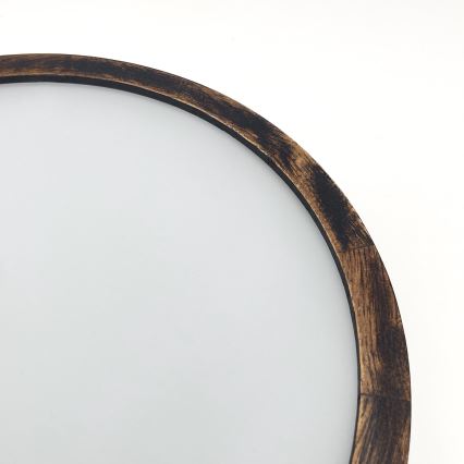 Mennyezeti lámpa OAK SMOKY 1xE27/15W/230V ? 27,5 cm tölgy/sötétbarna