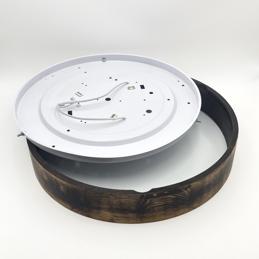 Mennyezeti lámpa OAK SMOKY 3xE27/15W/230V Ø 47,5 cm tölgy/sötétbarna