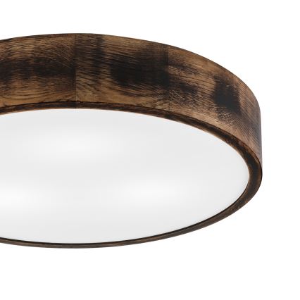 Mennyezeti lámpa OAK SMOKY 3xE27/15W/230V Ø 47,5 cm tölgy/sötétbarna