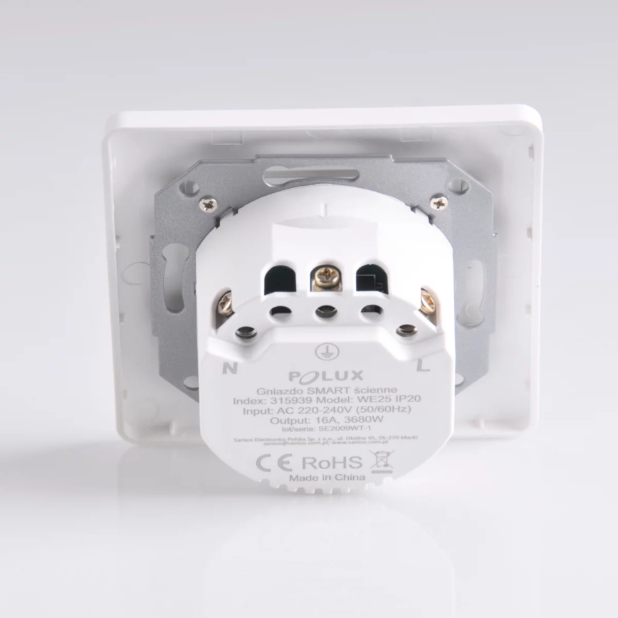 Okos konnektor SMART 3680W/230V/16A Wi-Fi Tuya SCHUKO