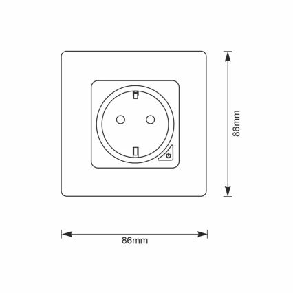 Okos konnektor SMART 3680W/230V/16A Wi-Fi Tuya SCHUKO
