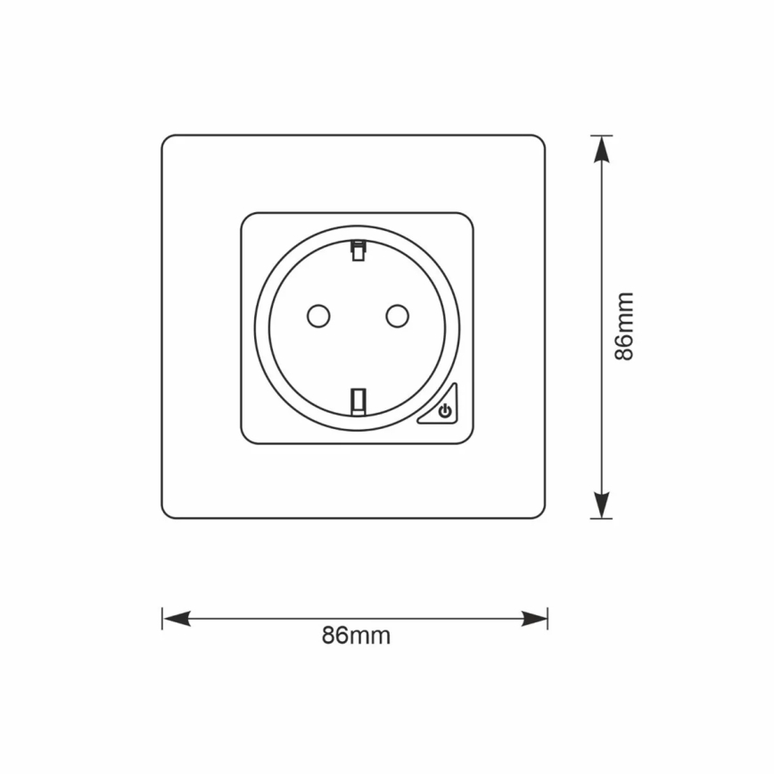 Okos konnektor SMART 3680W/230V/16A Wi-Fi Tuya SCHUKO