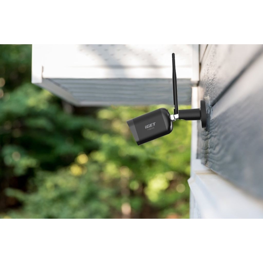 Okos kültéri kamera Full HD 1080p szenzorral 12V IP65 Wi-Fi Tuya fekete