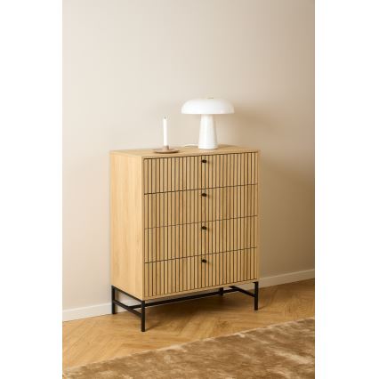 OLIVIA fiókos komód, tölgy