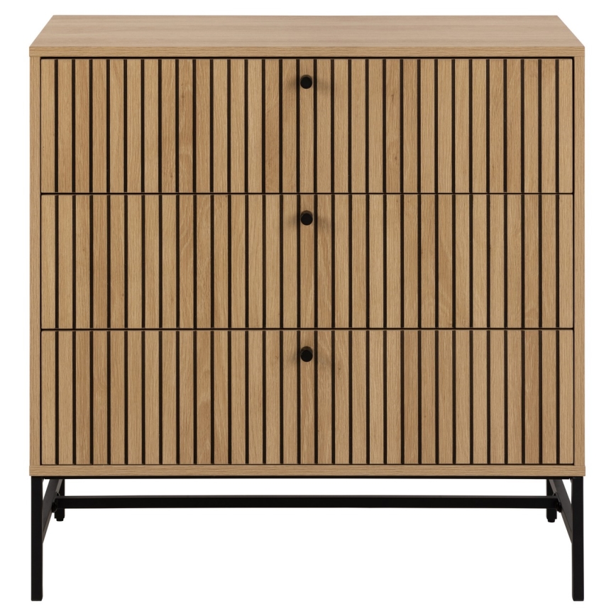 OLIVIA fiókos komód, tölgy