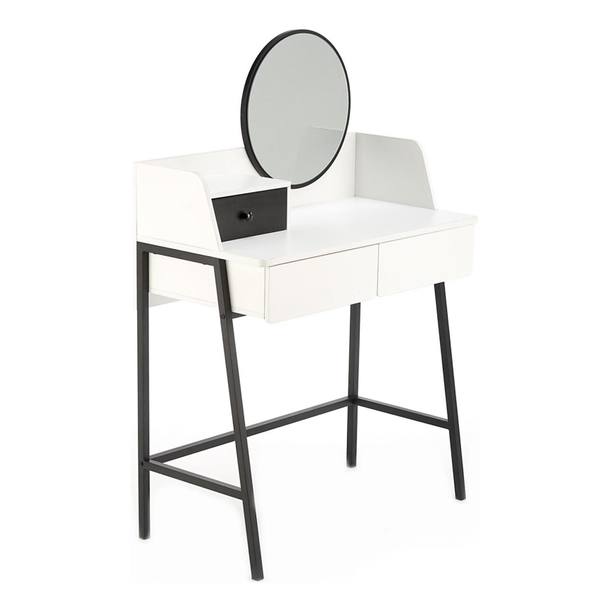 Öltözködő asztal AGNES 120x80 cm fehér/fekete