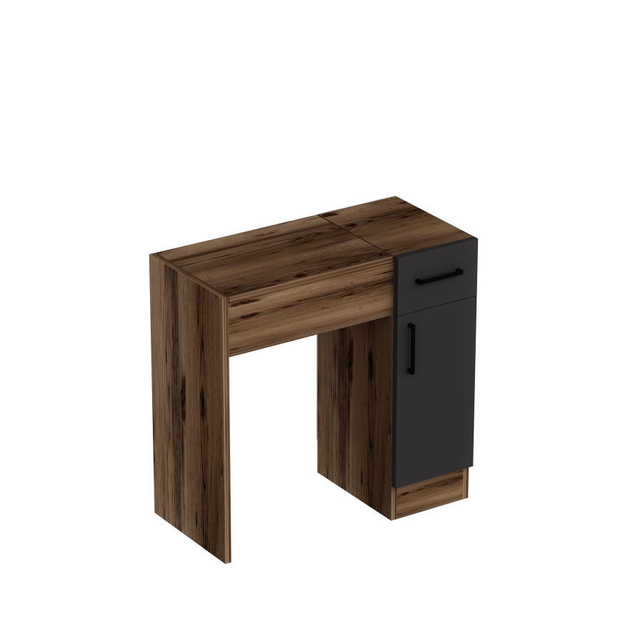 Öltözködő asztal INCI 108,8x77 cm dió/fekete