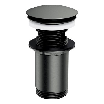 OMNIRES A706GR - CLICK-CLACK mosdóleeresztő 6,6 cm átmérőjű, szálcsiszolt grafit