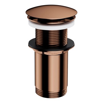 OMNIRES A716CP - Mosdókagyló leeresztő CLICK-CLACK átmérő 6,6 cm fényes réz