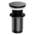 OMNIRES A716GR - Mosdókagyló leeresztő CLICK-CLACK átm. 6,6 cm, szálcsiszolt grafit