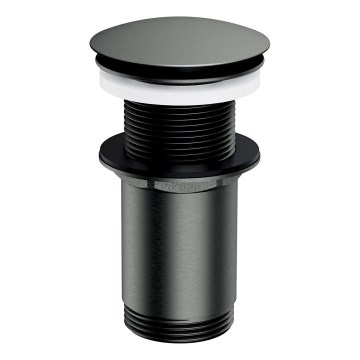 OMNIRES A716GR - Mosdókagyló leeresztő CLICK-CLACK átm. 6,6 cm, szálcsiszolt grafit