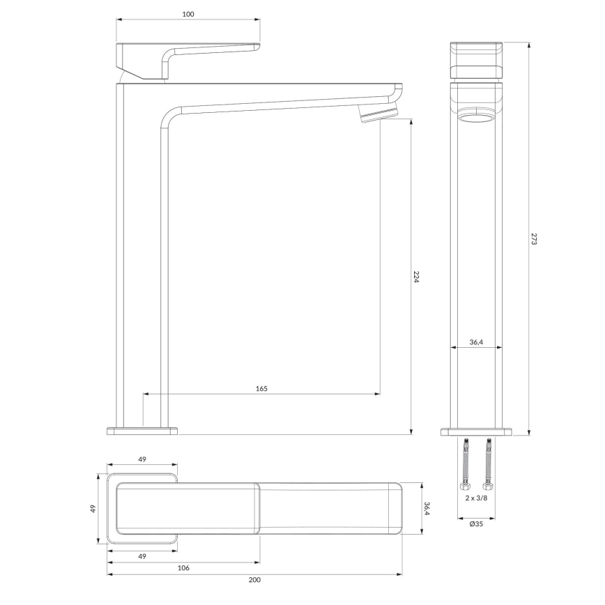 OMNIRES PM7412CRB - Mosdócsap PARMA 27,3 cm fényezett króm/fehér