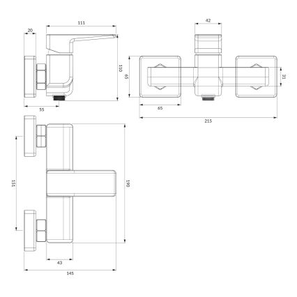 OMNIRES PM7440CR - Zuhanycsap PARMA fényezett króm