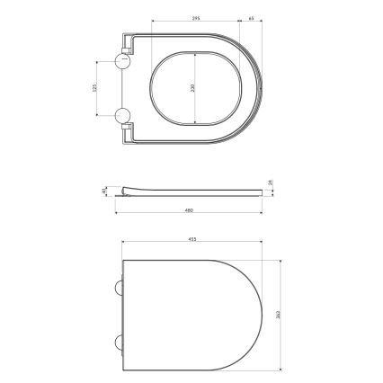 OMNIRES TAMPADEBP - WC-ülőke SoftClose TAMPA duroplast/fényes fehér