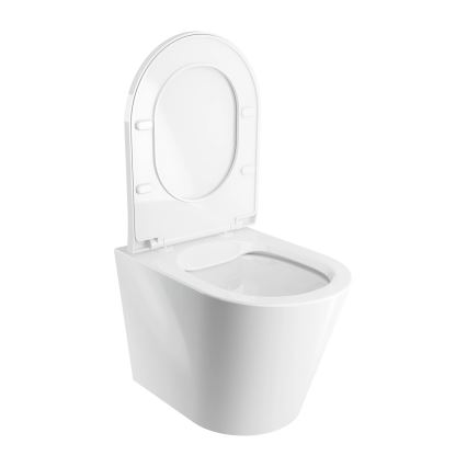 OMNIRES TAMPAMWBP - TAMPA falra szerelhető WC SoftClose ülőkével, kerámia, fényes fehér