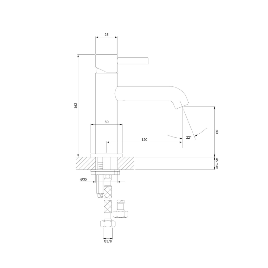 OMNIRES Y1210NCR - Mosdócsap Y 16,2 cm fényezett króm
