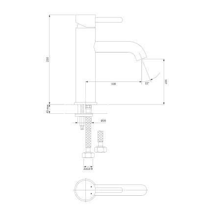 OMNIRES Y1213MAXCR - Mosdócsap Y 21 cm fényezett króm
