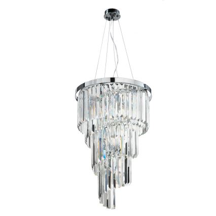 Ondaluce - ALEXANDER kábellel függesztett kristálycsillár 7xE14/10W/230V, átm. 40 cm, fényes króm