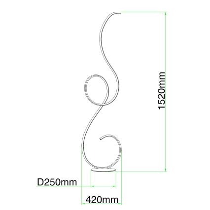 Ondaluce - Dimmelhető LED állólámpa FLOK LED/44W/230V 152 cm fehér