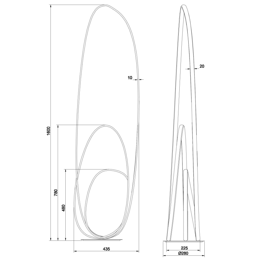 Ondaluce - Dimmelhető LED állólámpa GOLDEN LED/45W/230V 160 cm arany