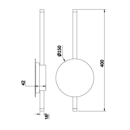 Ondaluce - Dimmelhető LED fali lámpa JAMES LED/16W/230V fehér