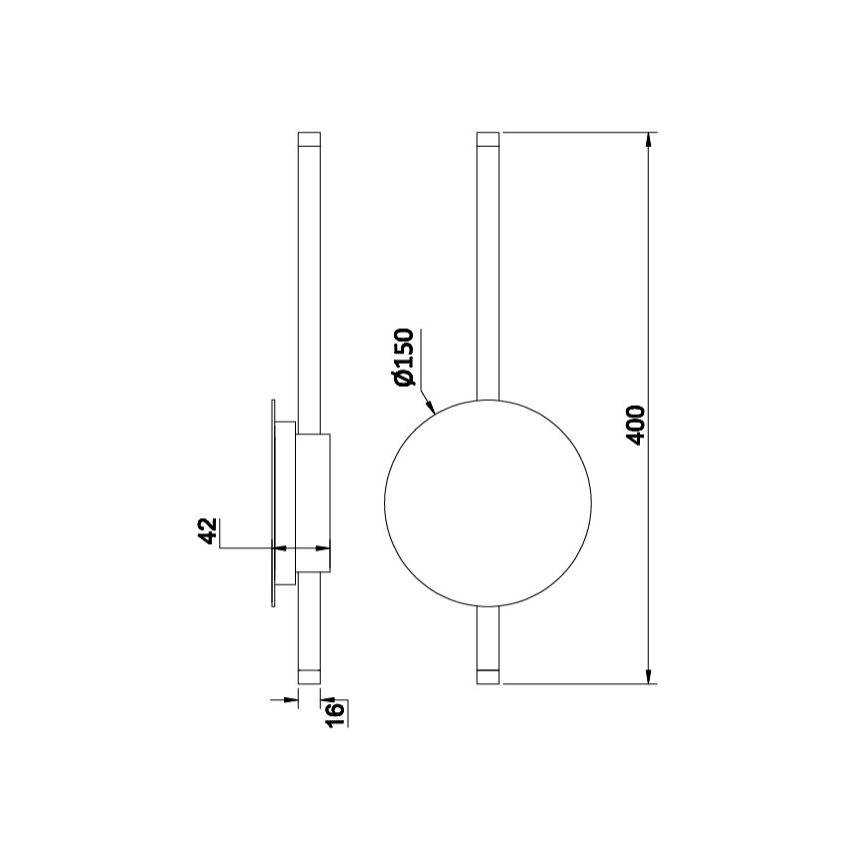 Ondaluce - Dimmelhető LED fali lámpa JAMES LED/16W/230V fehér