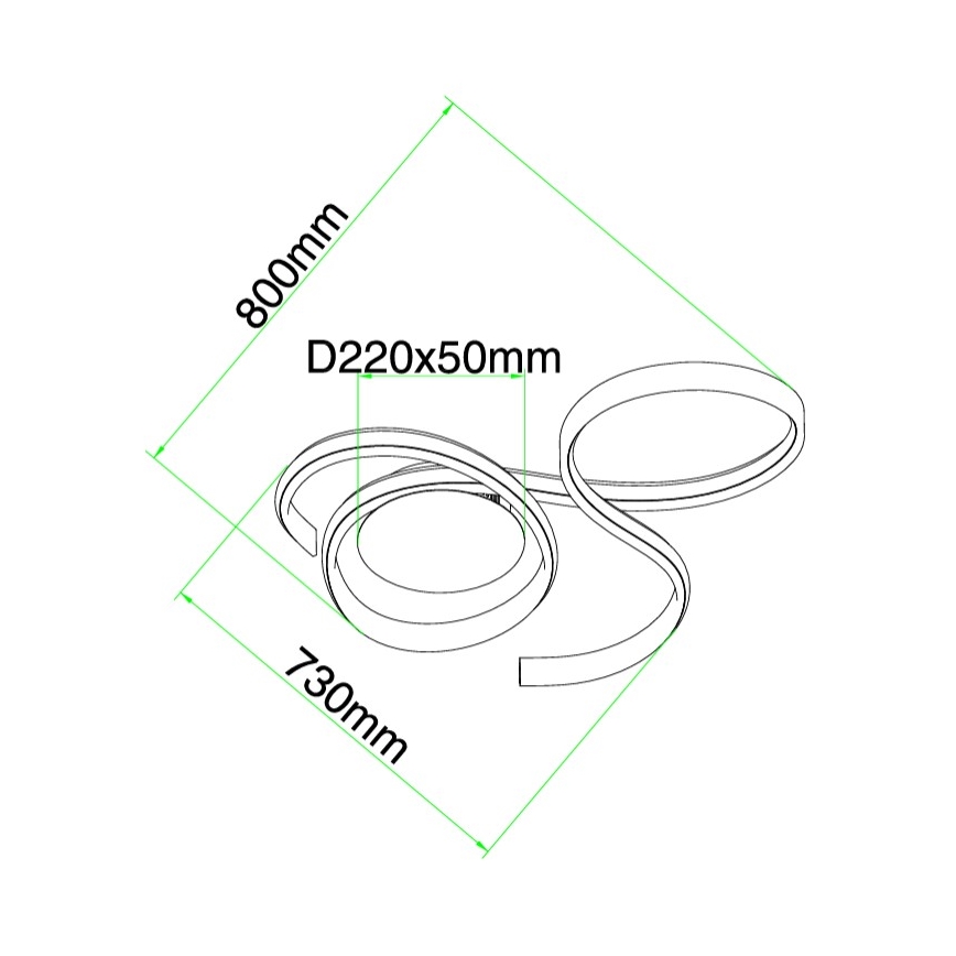Ondaluce - Dimmelhető LED fali lámpa TWIST LED/57W/230V fehér