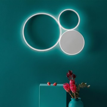 Ondaluce - Dimmelhető LED falilámpa POIS LED/42W/230V ezüstszínű