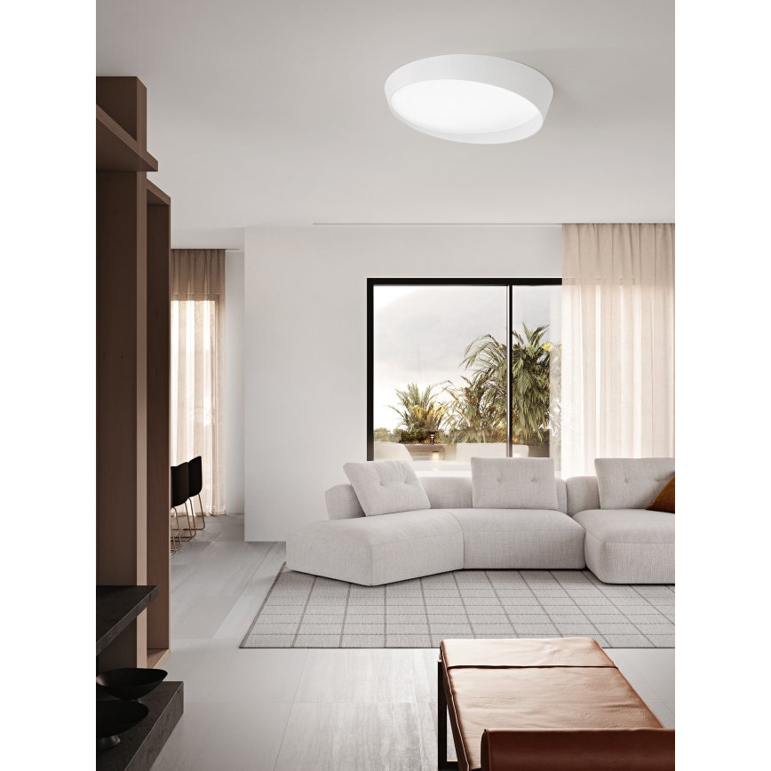 Ondaluce - LED dimmelhető mennyezeti lámpa HALF LED/25W/230V 3000/4000K átm. 38,5 cm fehér