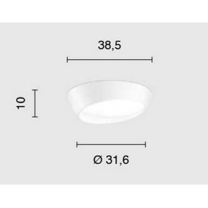 Ondaluce - LED dimmelhető mennyezeti lámpa HALF LED/25W/230V 3000/4000K átm. 38,5 cm fehér