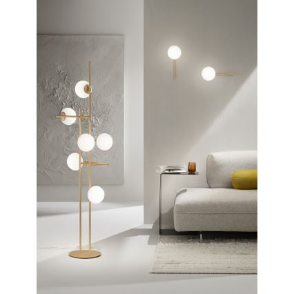 Ondaluce - Fali lámpa JEWEL 1xE14/10W/230V arany/fehér
