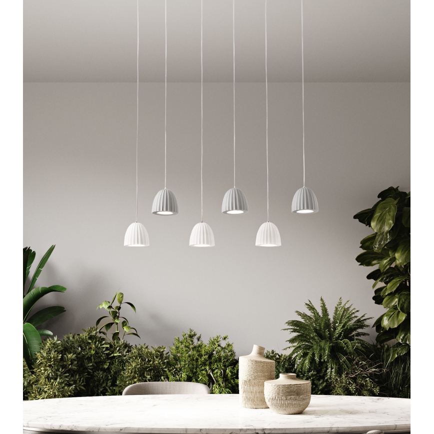Ondaluce - Függeszték kábellel CONCRETE 1xGU10/7,5W/230V átm. 10,5 cm beton/szürke